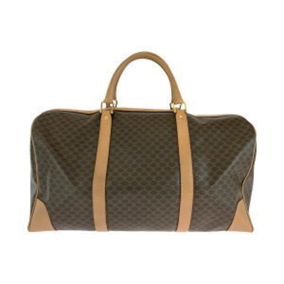 CELINE macadam pattern brown bag handbag - Picture 2 of 9